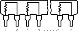 L103S221LF, Resistor network SIL 220 Ohm +- 2 %, BI Technologies