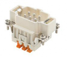 CSHM 06, CSH , 6 poles + earth, male insert, with male contacts, silver plated, ILME