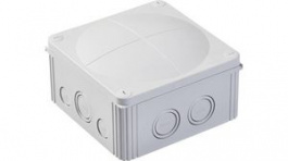 COMBI 1010/5 GrEy, Junction Box 140x140x82mm Grey Polypropylene IP66/IP67, WISKA LTD