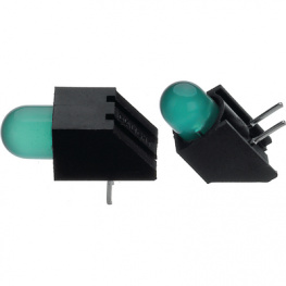 550-1307F, PCB LED 5 mm round Green low current, Dialight