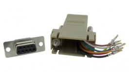 RND 205-00940, D-Sub Adapter, 9-Pin Socket to RJ45 Socket, Ivory, RND Connect