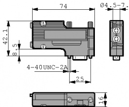 F-BUS-CA, D-Sub Connector D-SUB Connector, 9-Pin 4.5...7.5 mm, FCT
