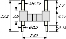 150-10-306-00-018101, Plug adapter, DIL 6 Gold-plated, Preci-Dip