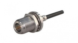 24 N-50-3-12/133 NE, RF Connector, N-Type, Brass, Socket, Straight, 50Ohm, Crimp Terminal, Huber+Suhner
