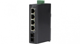 LBH120A-H-SC, Hardened Mini Industrial Ethernet Switch 4x 10/100 RJ45 / 1x SC (multi-mode), Black Box