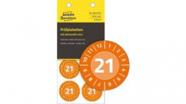 6944-2021, Inspection Plate 2021 Vinyl 30mm Orange, Zweckform