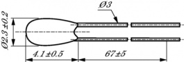 B57560G0202F000, NTC-резистор, закругленный 2 kΩ, TDK-Epcos