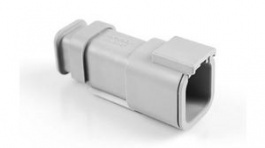 ATM04-6P-SR01GY, Housing, Plug, 2 Rows, 6 Poles, Grey, Amphenol