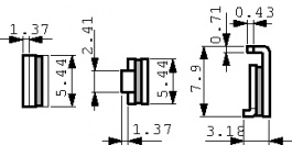 MF-SM200-2, Предохранитель: полимерный PTC; 2А; Iмакс: 100А; PCB,SMT; MF-SM, Bourns