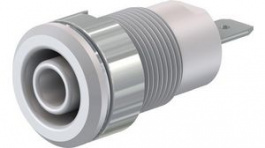 49.7044-29, Safety Socket _4mm White 24A 1kV Nickel-Plated, Staubli (former Multi-Contact )
