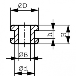 HV 1203, Кабельный ввод; Диам.монтажн.отв:12мм; Диам.отв:10мм; ПВХ, HellermannTyton