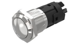 82-4572.1000, Pushbutton Switch, 1CO, Momentary Function, Silver, EAO