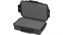 RND 550-00098, Waterproof Case, black 350 x 230 x 86 mm, Polypropylene, With foam, RND Lab