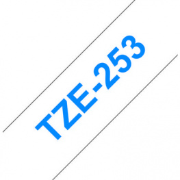TZE-253, Этикеточная лента 24 mm синий на белом, Brother