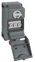 TM 16123 IT, TM.. IT, sockets, interlocked socket-outlets, E16 fuse carrier, with base box, ILME