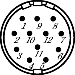 7410 0 12 040, Panel connector with flange Poles=12 Female, Hummel