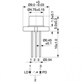 DL-4038-021, Laser diode 635 nm 10 mW, Sanyo