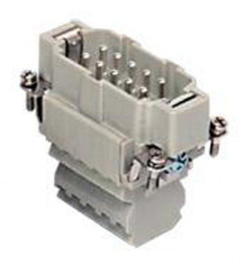 CSSM10, CSS, 10 poles + earth, male insert, with male contacts, silver plated, ILME