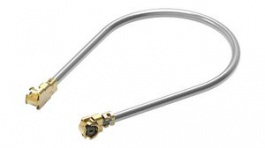 636201080500, RF Cable Assembly, 1.32mm, U.FL Plug - U.FL Plug, 500mm, Grey, WURTH Elektronik