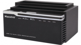 MX-Y3021, Dual-bay docking station SATA 2.5/3.5" black, Maxxtro