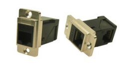 CP30752M, Panel Feed-through Nickel Frame Connector, CSK, RJ45 Socket - RJ45 Socket, Cliff