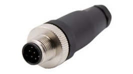 RND 205-01203, M12 Straight Plug Circular Connector, 8 Poles, A-Coded, Screw, RND Connect