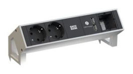 902.428, Desk Outlet with Custom Module DESK 2 2x DE Type F (CEE 7/3) Socket/2x USB - GST, Bachmann