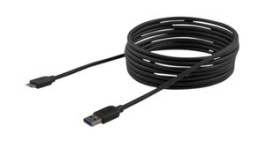 USB3AUB3MS, Charging Cable USB-A Plug - USB Micro-B Plug 3m USB 3.0 Black, StarTech.com