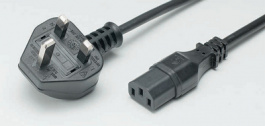 UK 3 PIN SP-62 IS014 1.8M, Приборный кабель Великобритания-Штекер C13-Разъем 1.8 m, Maxxtro