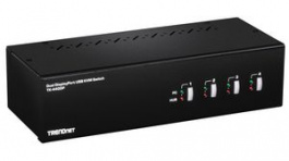 TK-440DP, 4-Port Dual Monitor KVM Switch DisplayPort 1.2 USB-A, Trendnet