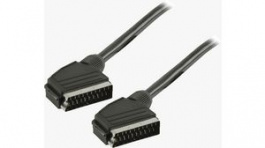 VLVB31000B20, SCART Cable 2 m Black, Valueline