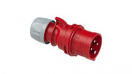 024-6V, CEE Plug SHARK 4P 6mm² 32A IP44 400V Red/White, PC Electric