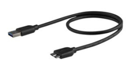 USB3AUB50CMS, USB Cable USB-A Plug - USB Micro-B Plug 500mm USB 3.0 Black, StarTech.com