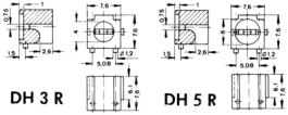 DH5R, LED holder graphite 5 mm, Fischer Elektronik