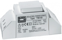 TIM 300, Isolating Transformer 230VAC, 115VAC, BLOCK