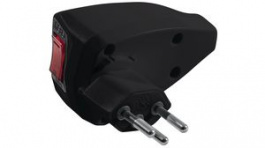 1409603, Mains Plug Type 12 10A Plastic Black, Steffen