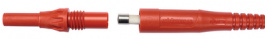 MSFK B441 / 1 / 150 / RT, Fused Safety test lead diam. 4 mm red 150 cm CAT IV, Schutzinger