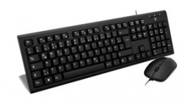 CKU200DE, Keyboard and Mouse, 1600dpi, CKU200, DE Germany, QWERTZ, Cable, V7