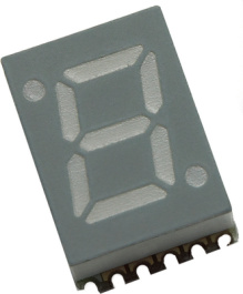 HDSM-281L, 7-segment LED-display orange 7 mm SMD, Broadcom (Avago)