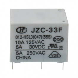 HF33F/012-HSL3 (047), PCB power relay 12 VDC 200 mW, HONGFA