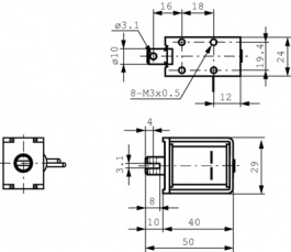 TDS-10A 24VDC 100%, Electric Hoisting Magnet, Open 15mm 15 mm 7.70 N 4.2 W, TDS