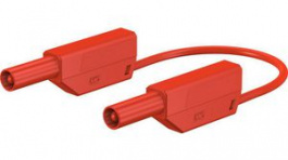 28.0125-10022, Safety Test Lead 1m Red 1kV Nickel-Plated, Staubli (former Multi-Contact )