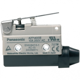 AZ7140CEJ, Limit switch AZ7 10 A Plunger Limit switch, hinge short lever 1 change-over (CO), Panasonic