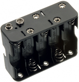 BH3103-1B, Battery holder 2 x 5 x AA Battery contact, COMF