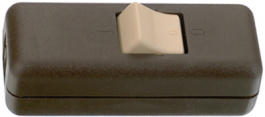 8010-009.01, Cord Intermediate Switch, 2-Pin, 250 VAC, Brown, interBAR