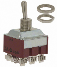 657H, Industrial toggle switch (on)-off-(on) 3P, APEM