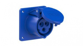 313-6F7, CEE Socket 3P 4mm² 16A IP54 230V Blue, PC Electric
