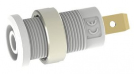 RND 350-00063, Banana Socket  diam.4mm White 36A Faston Terminal, 4.8 x 0.8 mm, RND Lab