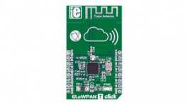 MIKROE-2218, 6LoWPAN T Click RF Transceiver Module, 2.4GHz, Trace Antenna 3.3V, MikroElektronika
