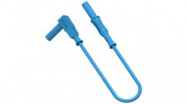RND 350-00093, Safety Test Lead 4mm, Right Angle 500mm Blue, Nickel-Plated Brass, RND Lab